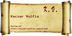 Keczer Vulfia névjegykártya